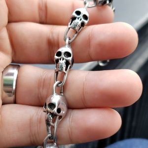 7.5 inch bracelet skull edgy punk